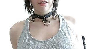 Punk Rock Luisa Wears Only A Studded Collar In Bed Porn 26